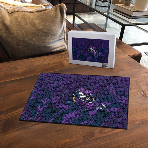 Melbourne Storm Rugby Puzzle Fierce Mascot Geometric Tribal Art