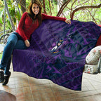Melbourne Storm Rugby Quilt Fierce Mascot Geometric Tribal Art