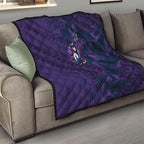 Melbourne Storm Rugby Quilt Fierce Mascot Geometric Tribal Art