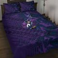 Melbourne Storm Rugby Quilt Bed Set Fierce Mascot Geometric Tribal Art