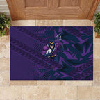 Melbourne Storm Rugby Rubber Doormat Fierce Mascot Geometric Tribal Art