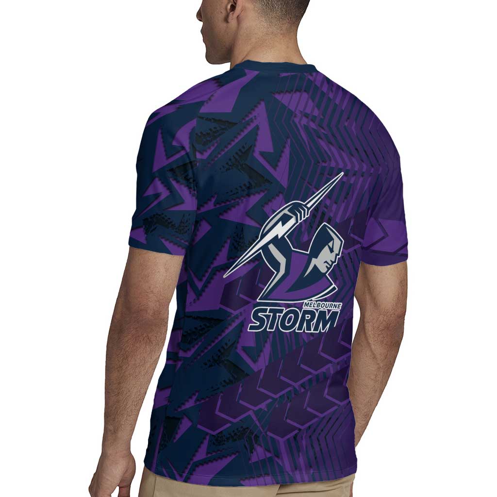 Melbourne Storm Rugby Rugby Jersey Fierce Mascot Geometric Tribal Art