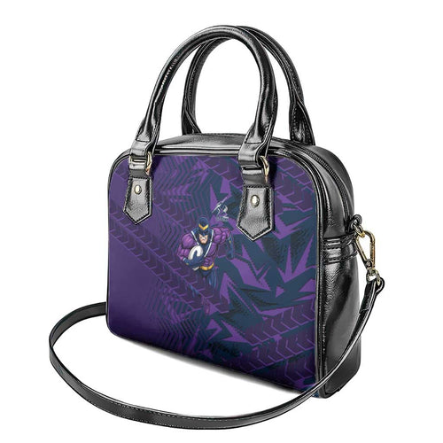 Melbourne Storm Rugby Shoulder Handbag Fierce Mascot Geometric Tribal Art