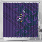 Melbourne Storm Rugby Shower Curtain Fierce Mascot Geometric Tribal Art
