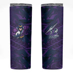 Melbourne Storm Rugby Skinny Tumbler Fierce Mascot Geometric Tribal Art
