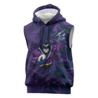 Melbourne Storm Rugby Sleeveless Hoodie Fierce Mascot Geometric Tribal Art