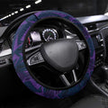 Melbourne Storm Rugby Steering Wheel Cover Fierce Mascot Geometric Tribal Art
