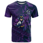 Melbourne Storm Rugby T Shirt Fierce Mascot Geometric Tribal Art