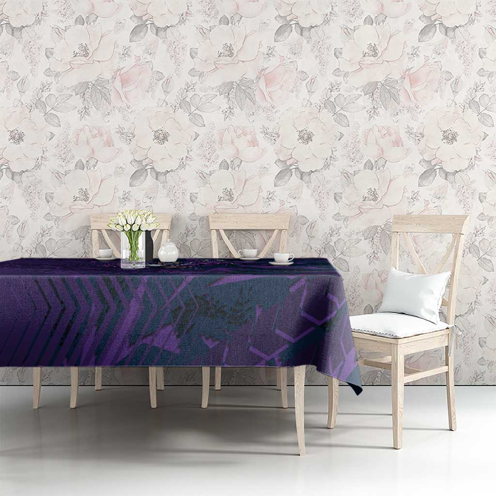 Melbourne Storm Rugby Tablecloth Fierce Mascot Geometric Tribal Art