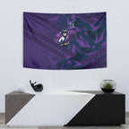 Melbourne Storm Rugby Tapestry Fierce Mascot Geometric Tribal Art