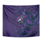Melbourne Storm Rugby Tapestry Fierce Mascot Geometric Tribal Art