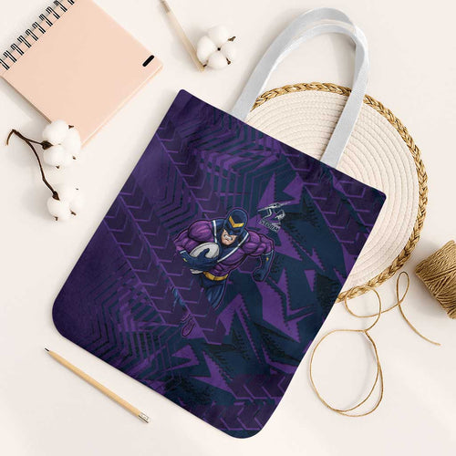 Melbourne Storm Rugby Tote Bag Fierce Mascot Geometric Tribal Art