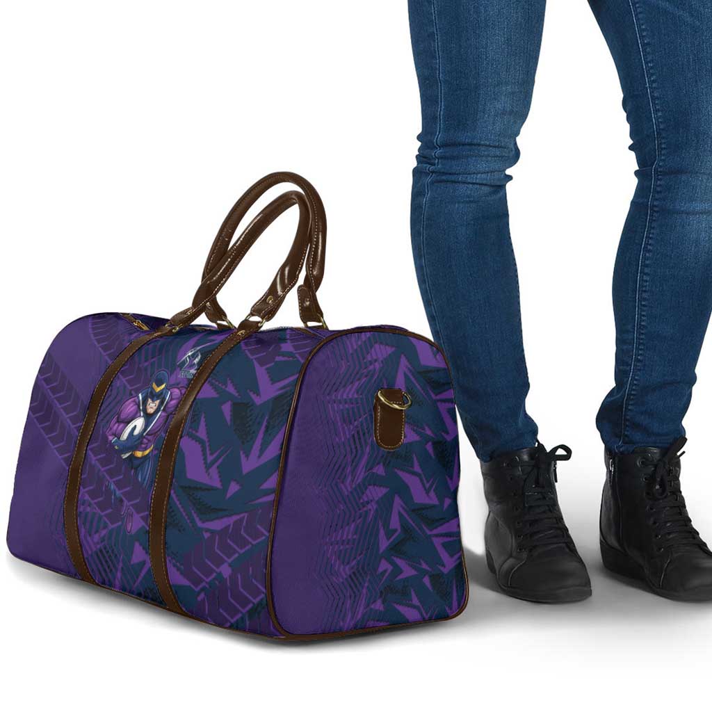 Melbourne Storm Rugby Travel Bag Fierce Mascot Geometric Tribal Art