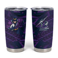 Melbourne Storm Rugby Tumbler Cup Fierce Mascot Geometric Tribal Art