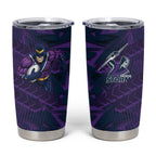 Melbourne Storm Rugby Tumbler Cup Fierce Mascot Geometric Tribal Art
