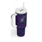 Melbourne Storm Rugby Tumbler With Handle Fierce Mascot Geometric Tribal Art