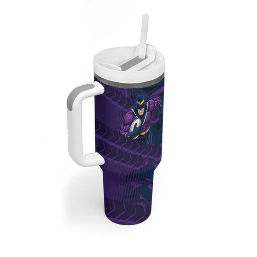 Melbourne Storm Rugby Tumbler With Handle Fierce Mascot Geometric Tribal Art