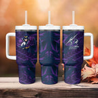 Melbourne Storm Rugby Tumbler With Handle Fierce Mascot Geometric Tribal Art