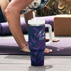 Melbourne Storm Rugby Tumbler With Handle Fierce Mascot Geometric Tribal Art
