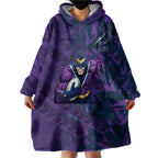 Melbourne Storm Rugby Wearable Blanket Hoodie Fierce Mascot Geometric Tribal Art