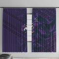 Melbourne Storm Rugby Window Curtain Fierce Mascot Geometric Tribal Art