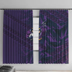 Melbourne Storm Rugby Window Curtain Fierce Mascot Geometric Tribal Art