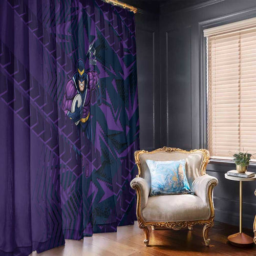 Melbourne Storm Rugby Window Curtain Fierce Mascot Geometric Tribal Art