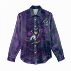 Melbourne Storm Rugby Women Casual Shirt Fierce Mascot Geometric Tribal Art