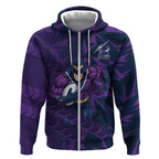 Melbourne Storm Rugby Zip Hoodie Fierce Mascot Geometric Tribal Art