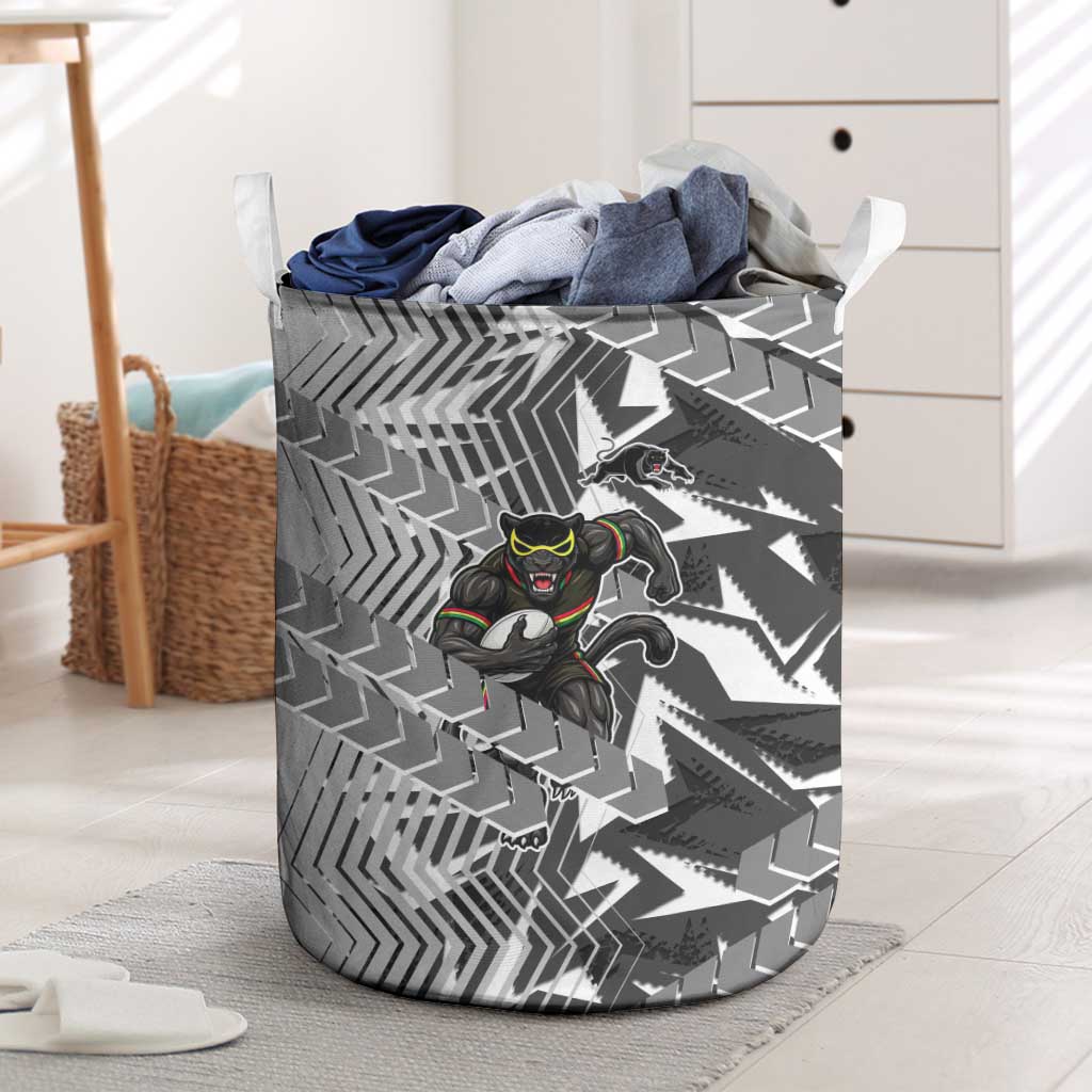 Penrith Panthers Rugby Laundry Basket Fierce Mascot Geometric Tribal Art