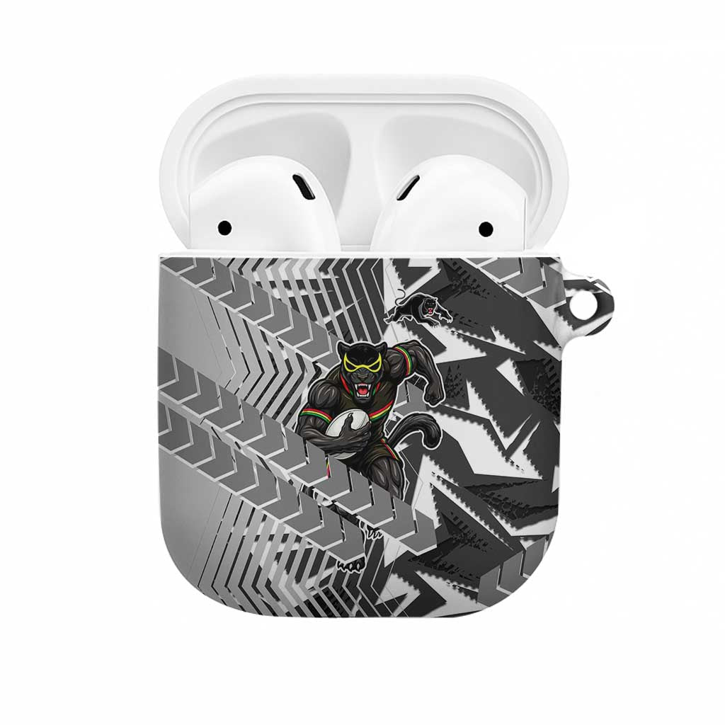 Penrith Panthers Rugby AirPods Case Fierce Mascot Geometric Tribal Art