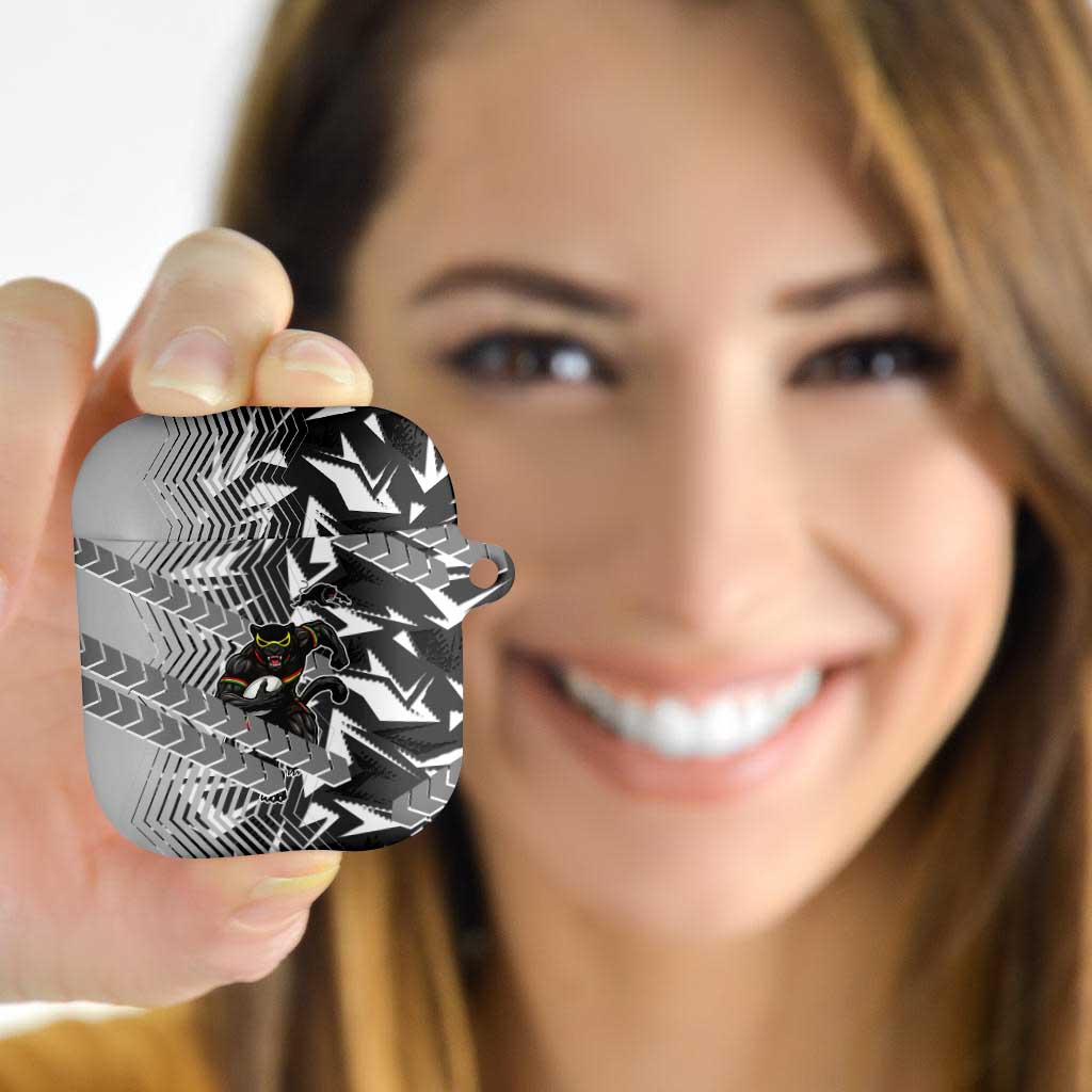 Penrith Panthers Rugby AirPods Case Fierce Mascot Geometric Tribal Art