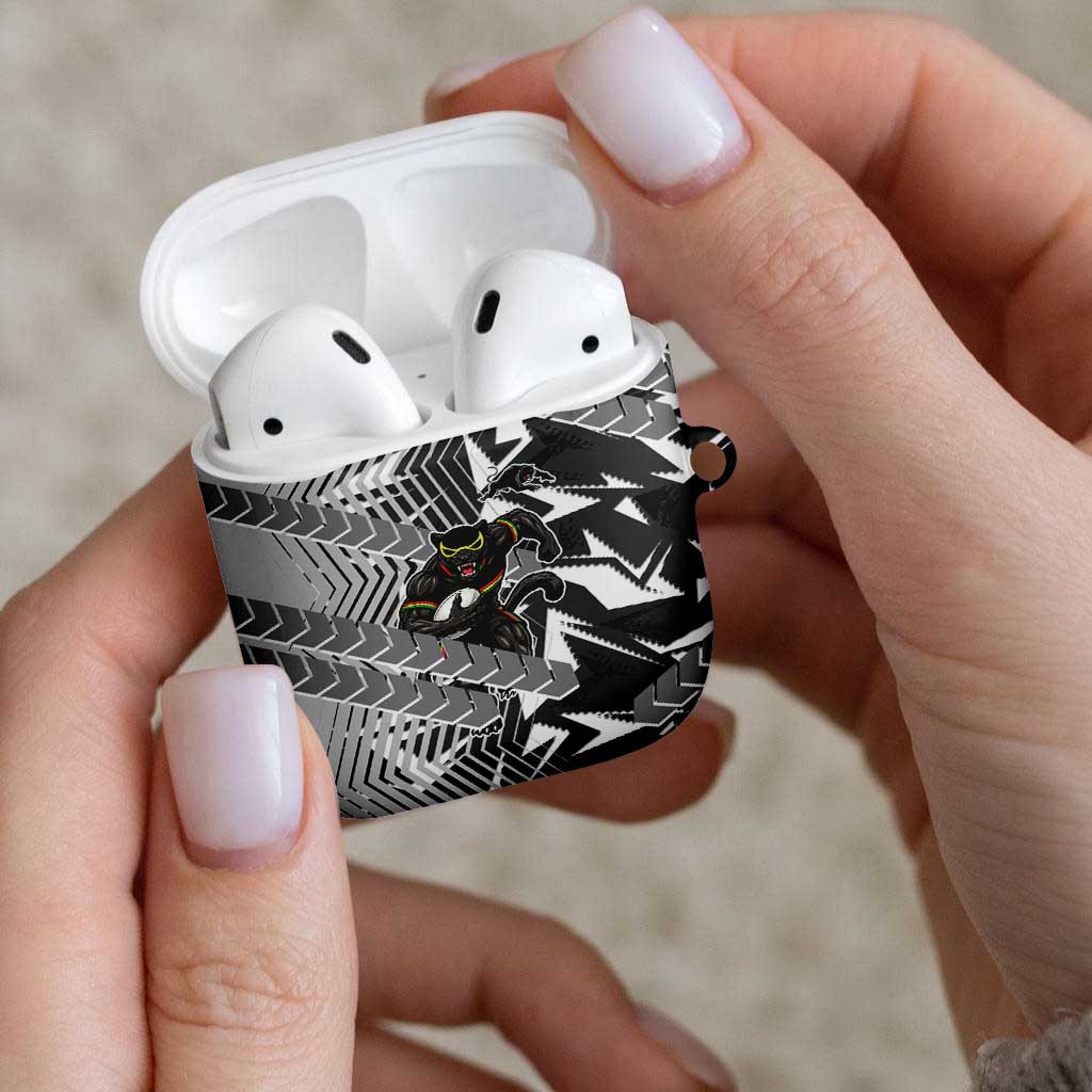 Penrith Panthers Rugby AirPods Case Fierce Mascot Geometric Tribal Art
