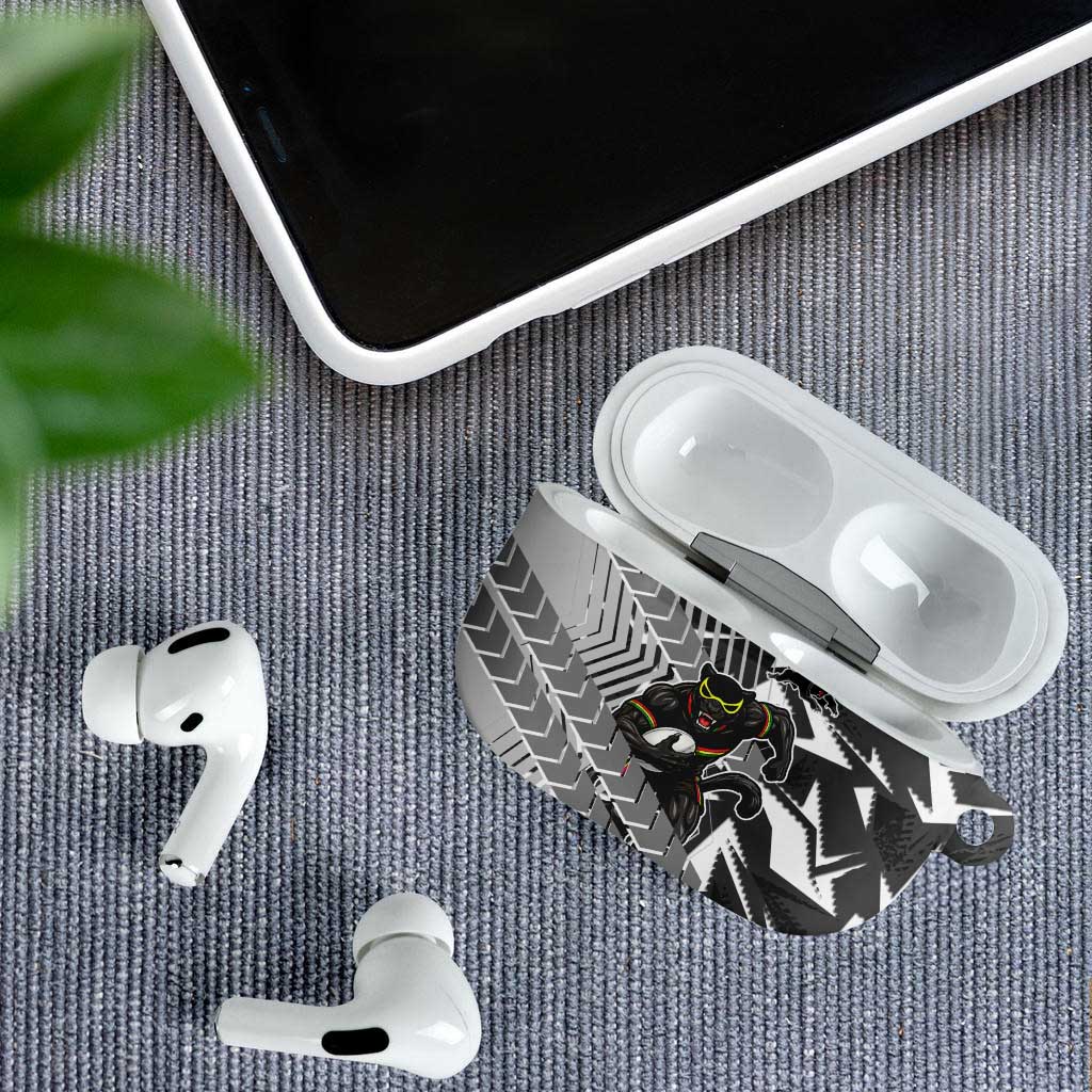 Penrith Panthers Rugby AirPods Case Fierce Mascot Geometric Tribal Art