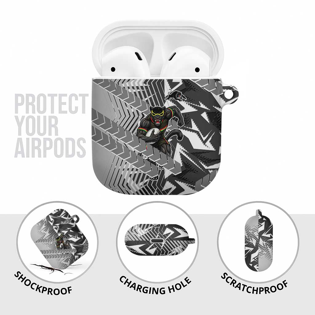 Penrith Panthers Rugby AirPods Case Fierce Mascot Geometric Tribal Art