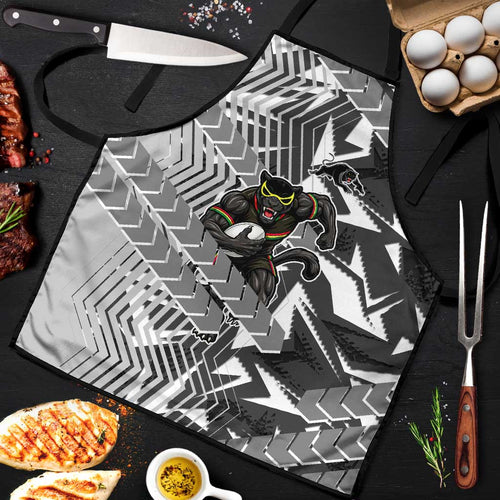 Penrith Panthers Rugby Apron Fierce Mascot Geometric Tribal Art