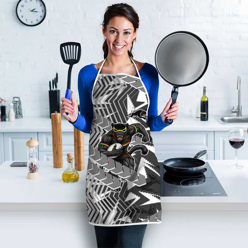 Penrith Panthers Rugby Apron Fierce Mascot Geometric Tribal Art