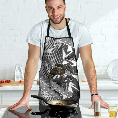 Penrith Panthers Rugby Apron Fierce Mascot Geometric Tribal Art