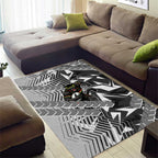 Penrith Panthers Rugby Area Rug Fierce Mascot Geometric Tribal Art