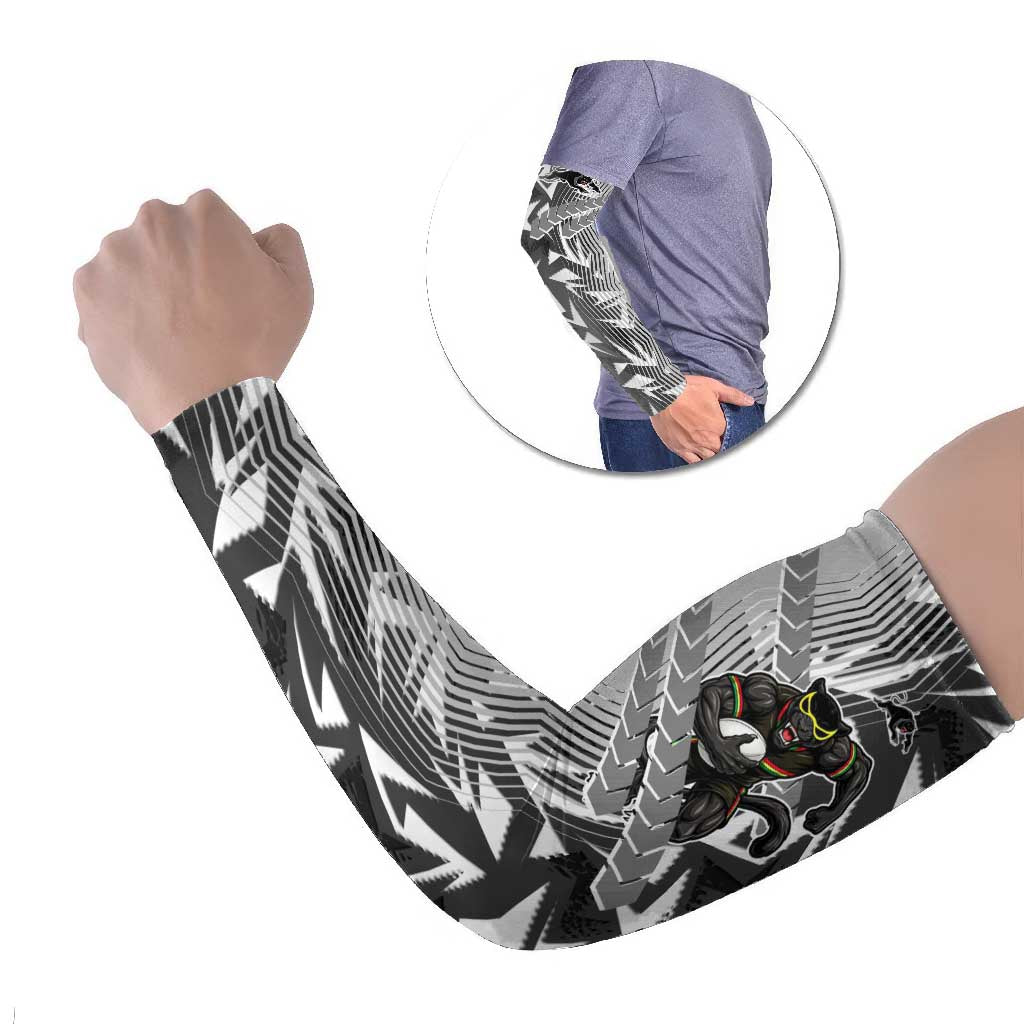 Penrith Panthers Rugby Arm Sleeves Fierce Mascot Geometric Tribal Art