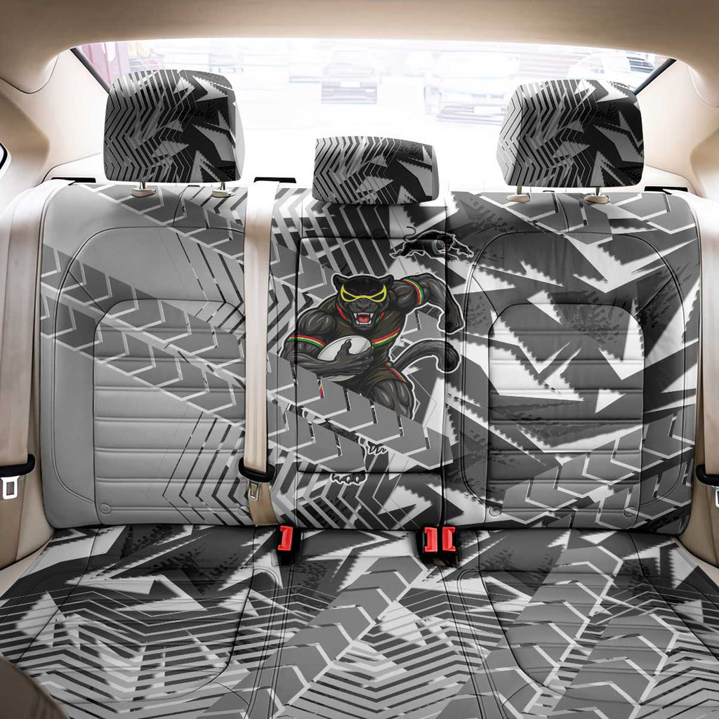 Penrith Panthers Rugby Back Car Seat Cover Fierce Mascot Geometric Tribal Art