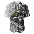 Penrith Panthers Rugby Baseball Jersey Fierce Mascot Geometric Tribal Art