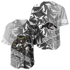 Penrith Panthers Rugby Baseball Jersey Fierce Mascot Geometric Tribal Art