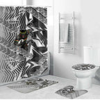 Penrith Panthers Rugby Bathroom Set Fierce Mascot Geometric Tribal Art