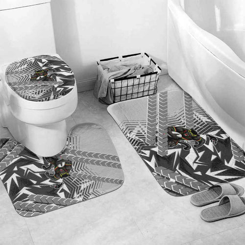 Penrith Panthers Rugby Bathroom Set Fierce Mascot Geometric Tribal Art