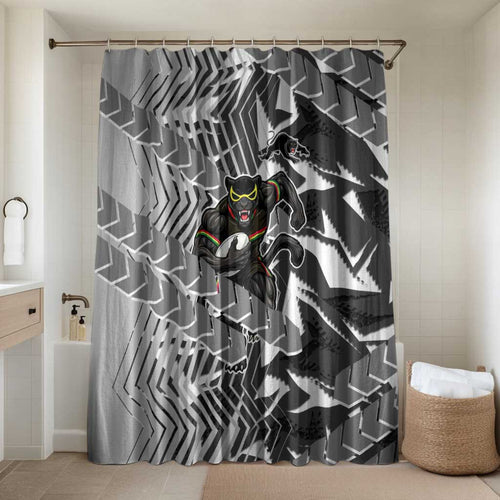 Penrith Panthers Rugby Bathroom Set Fierce Mascot Geometric Tribal Art