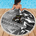 Penrith Panthers Rugby Beach Blanket Fierce Mascot Geometric Tribal Art