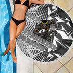 Penrith Panthers Rugby Beach Blanket Fierce Mascot Geometric Tribal Art