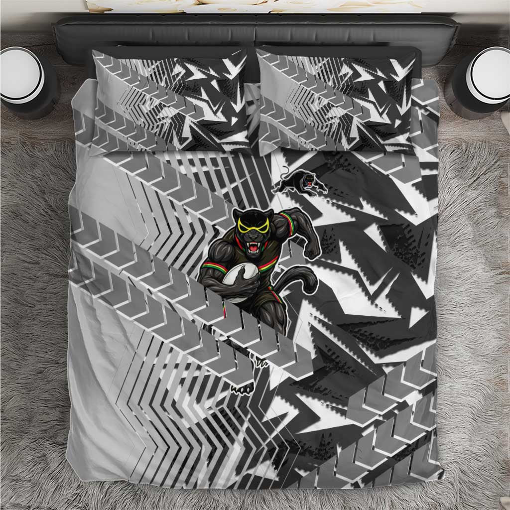 Penrith Panthers Rugby Bedding Set Fierce Mascot Geometric Tribal Art