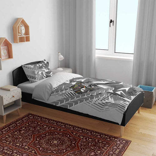 Penrith Panthers Rugby Bedding Set Fierce Mascot Geometric Tribal Art
